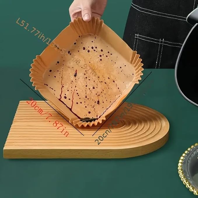 200 Pcs Air Fryer Liners Disposable, 8 Inch (20cm) Square, Thickened Non-Stick Parchment Paper - Disposable Baking Paper for Frying - Microwave, Oven ??Kitchen Must-Have Air Fryer Basket