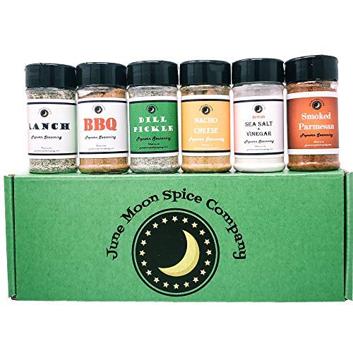 Premium | Popcorn Seasoning Collection | Savory Variety 6 Pack | Dill Pickle | BBQ | Nacho Cheese | Smoked Parmesan | Ranch | Sea Salt & Vinegar | Gift Box Included | Transform Your Snacking Experience!