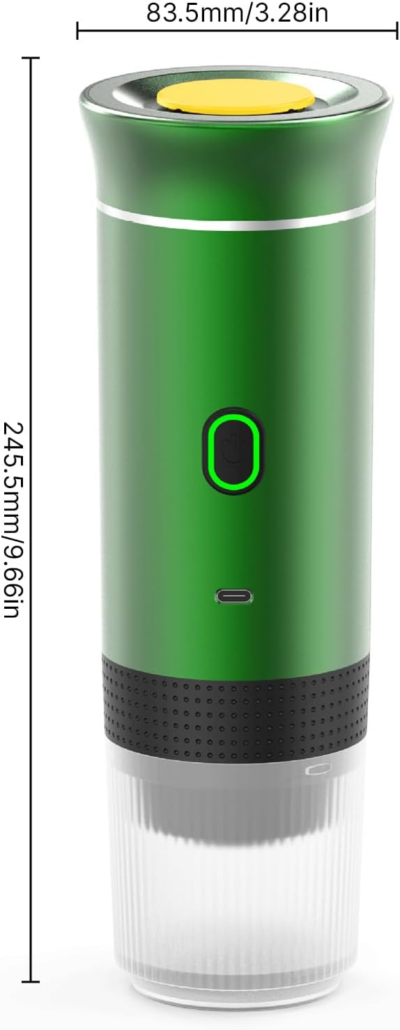 Irishom Portable Coffee Machine, 3 in 1 Cordless Electric Coffee Maker, Work with Capsule and Ground Coffee, Cold Brew and Heating Coffee Maker with 150ml Cup