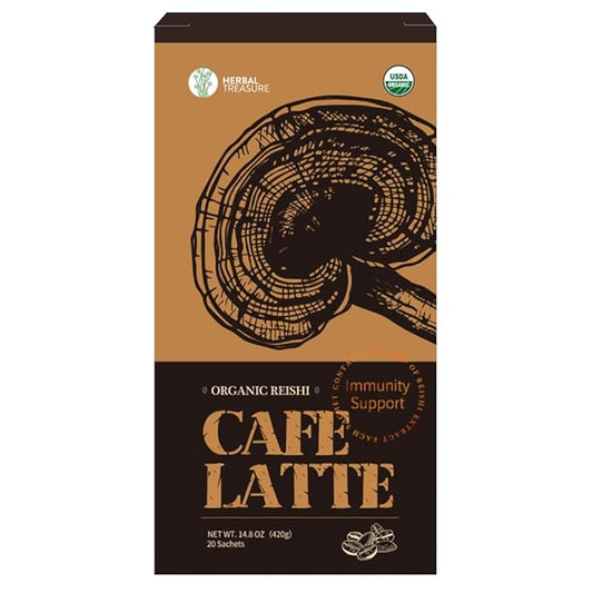 WL Herbal Treasure Ganoderma Reishi Latte Mix, Instant Mushroom Coffee with All Natural Ganoderma Lucidum.