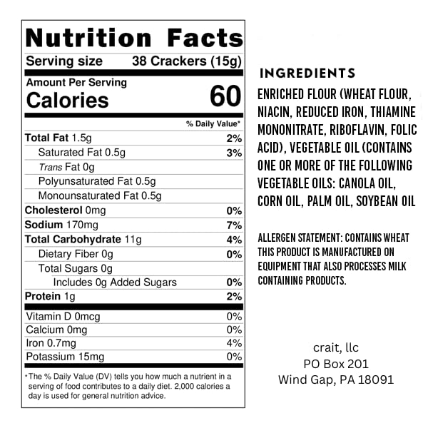 Oyster Crackers Individual Packages, Soup Crackers Oyster Crackers Bulk Pack of 25, Kosher Oyster Crackers