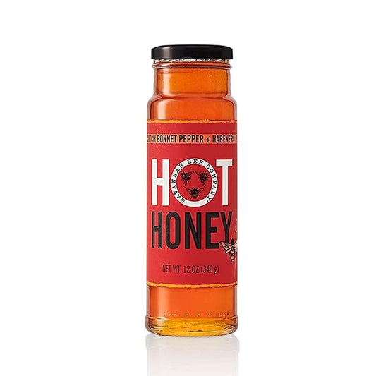 Savannah Bee Company 100% Pure and Gluten Free - Sweet and Spicy Honey Hot Sauce - Infused With Delicious Wildflower Honey And Scotch Bonnet Pepper - The Sauce For Every Meal - 12 ounce