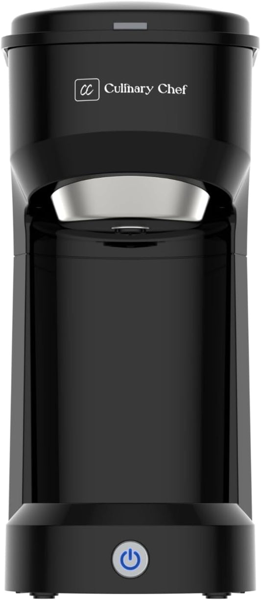 Retro Single Serve Maker, Brewer for Ground Coffee, 300 milliliters, BLACK