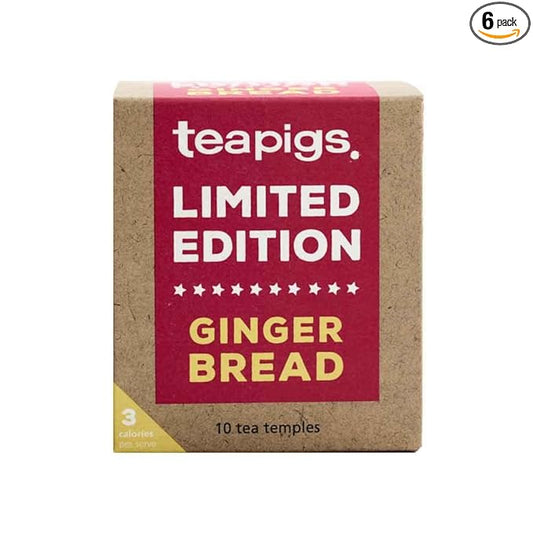 teapigs Gingerbread Tea Made With Whole Spices (1 Pack of 10 Tea Bags), Red