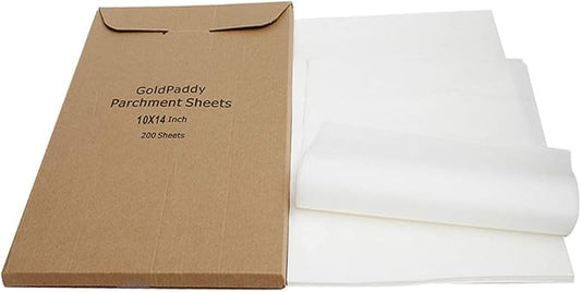 Parchment Sheets (200Pcs), 10 x 14 Inches Non-Stick Precut Baking Parchment Paper for Baking Cookies, Bread, Meat