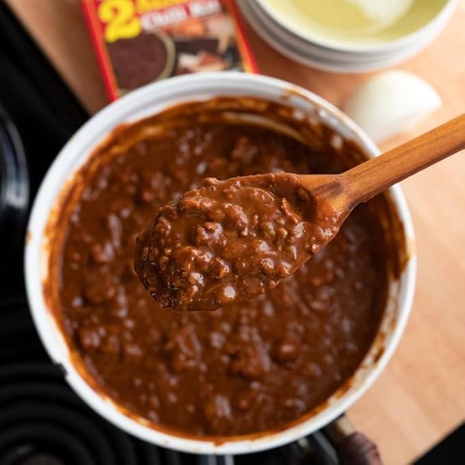 Wick Fowler's 2-Alarm Chili Kit, Texas Style Chili Seasoning Mix with Individual Packs of Spices, 3.3oz Box (Pack of 2)