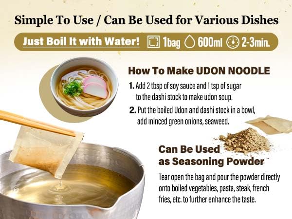 Chaganju Dashi Stock, Dashi Packet ??Ramen Broth, Miso Soup, Udon, Shabu Shabu & Hot Pot Soup Base ??Rich Umami Flavor, 8 Carefully Selected Ingredients ??Authentic Japanese Umami Dashi, Made in Japan, 8g 횞 15pacs
