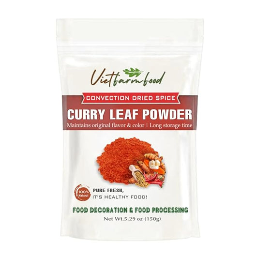 CURRY POWDER 5.29 Oz (150g) VIETFARMFOOD: Convection dried spices extract pure natural flavor. Convenient packaging, long-term preservation. Used for cooking, baking, salad, soup, sauce.