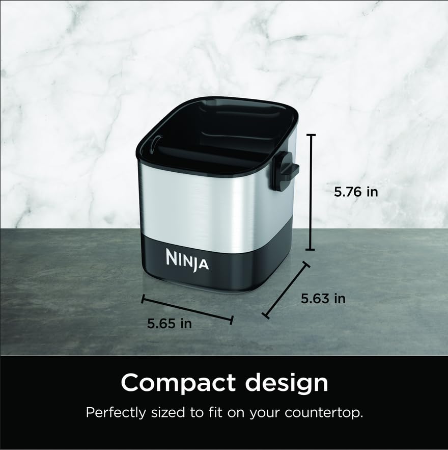 Ninja Luxe Café Knock Box, Holds 10 Double Shot Pucks, XSKKNOCKBOX