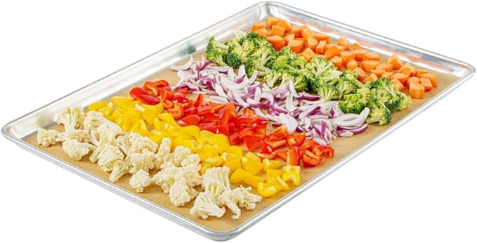 Restaurantware Pastry Tek 16 x 24 Inch Parchment Paper Sheets 200 Greaseproof Baking Sheets For Oven - Pre-Cut Double-Sided Silicone Coating Unbleached Paper Nonstick Baking Sheets Full-Size