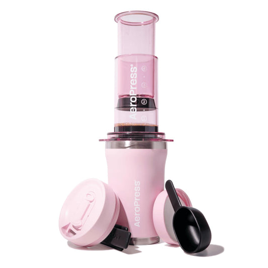AeroPress Go Plus Portable Coffee Maker Kit, Pink
