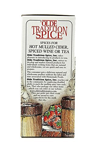 Olde Tradition Spice: Mulling Spices in Tea Bags for Apple Cider, Mulled Wine, Glühwein, Hot Toddy Holiday Drink - Sugar-Free & Caffeine-Free - 8 Count