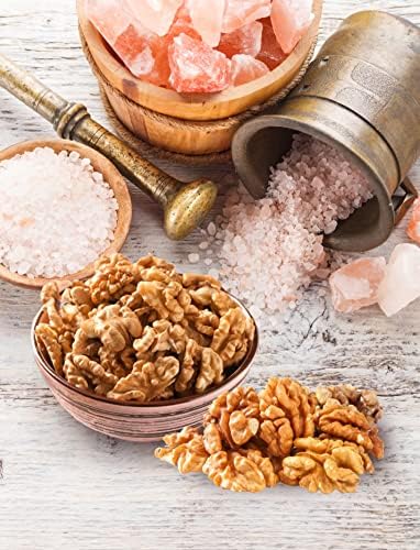 Walnuts - Shelled California - Dry Roasted Himalayan Salted Walnuts - Great Source of Omega 3 and Tons of Other Healthy Nutrients- Super Crunchy - (1 LB) - Farm Fresh Nuts Brand