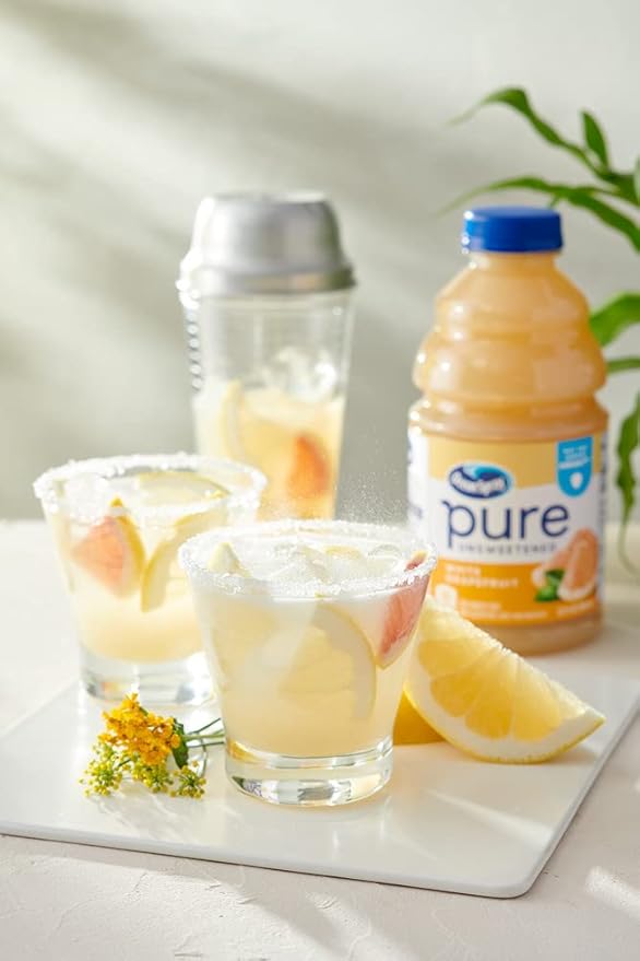 Ocean Spray® Pure Unsweetened White Grapefruit, 100% White Grapefruit Juice, 32 Fl Oz Bottle, (Pack of 8)