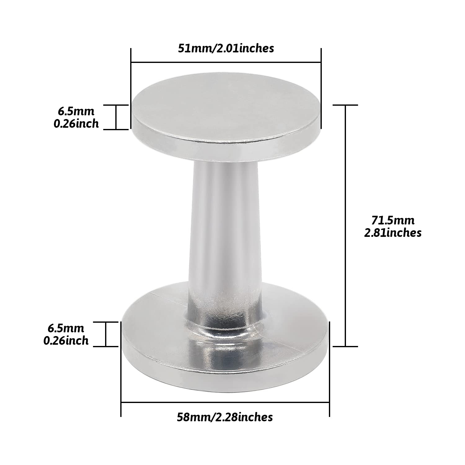 Ezebesta Dual-Sided Espresso Hand Tamper 51mm and 58mm Dual Ended Tamper Coffee Ground Press