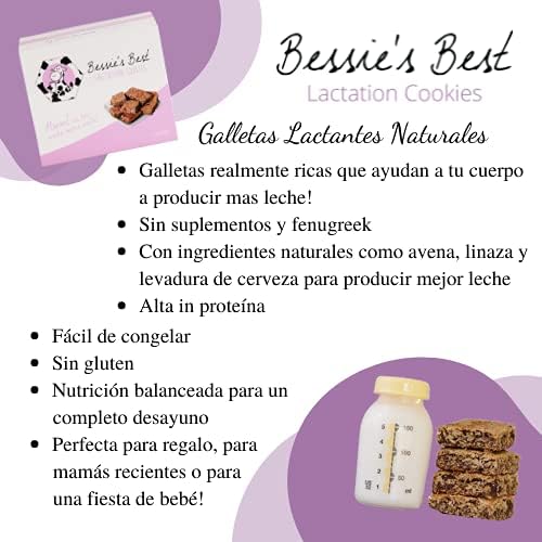 Bessie?셲 Best Lactation Cookies | Lactation Support | Oatmeal Peanut Butter Chocolate Chip | Increase Milk Supply | Breastmilk Boosting Cookies | Breastfeeding Snacks | 3 Dozen
