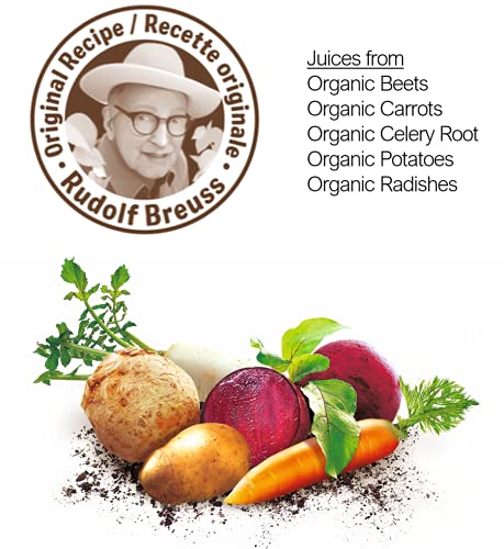 Biotta Organic Breuss Vegetable Juice - 100% Vegetable Juice for Energy, Immunity & Wellness - Excellent Source of Nutrients - All Natural, Non-GMO, Gluten-Free (16.9 Fl Oz, Pack of 6)