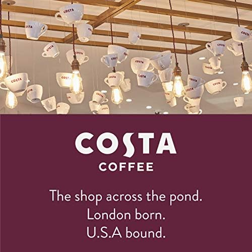 Costa Coffee Ground Coffee, Colombian Decaf Medium Roast, 12oz each, Rainforest Alliance Certified