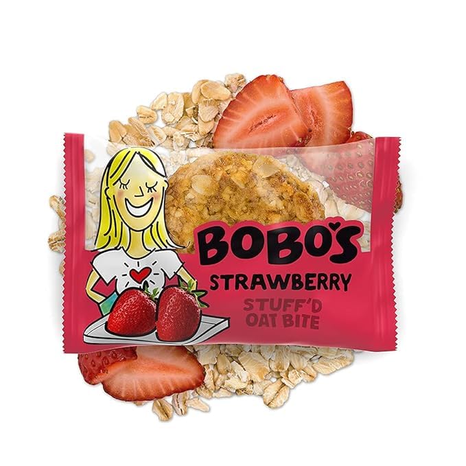 Bobo's Oat Bites Stuff'd Variety Pack (Strawberry, Lemon Poppyseed, and Apple Pie) Pack of 30 (1.3 oz Bites) 10 of each, Gluten Free Whole Grain Rolled Oats