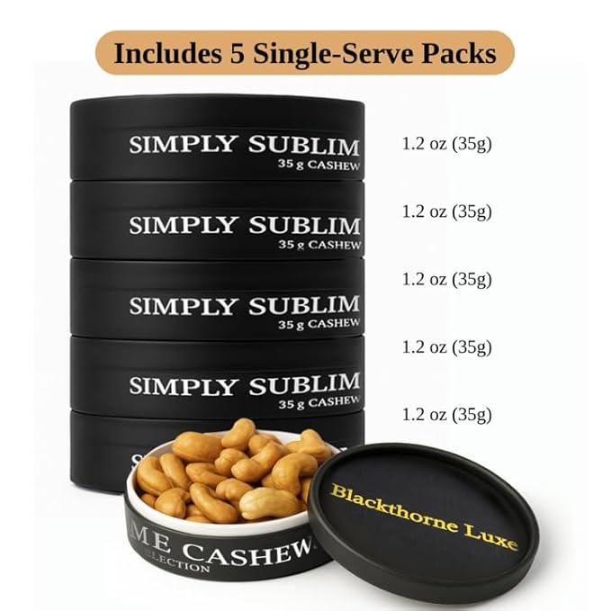 SINGLE SERVE PACKS (Pack of 5) Simply Sublime Cashews Roasted Lightly Salted ??Jumbo, Hand Sorted & Roasted with Himalayan Pink Salt ??Impress your guests with this rare bit of indulgence.