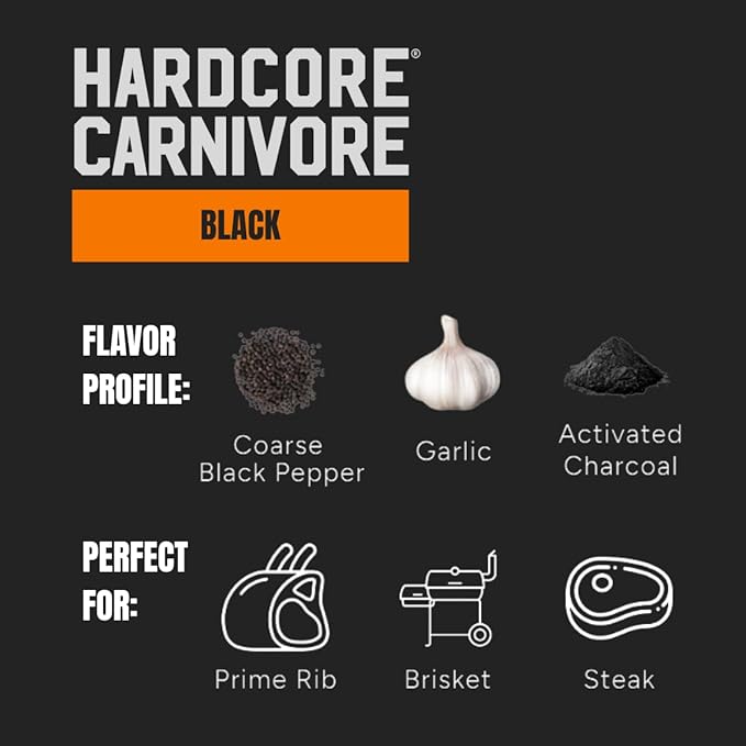 Hardcore Carnivore Core Pack (4 Rub Set) Black Beef, Red All-Purpose, Tex Mex, Sweet BBQ Seasonings | Bold Texas-Made Flavors for Grilling, Smoking and Cooking