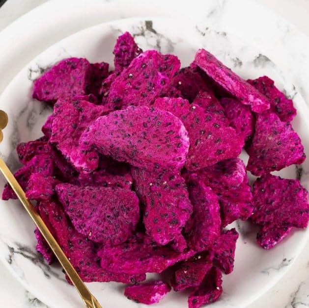 Healthy Freeze Dried Wild Red Dragon Fruit Candy 2-Oz No Sugar Added Gluten Free Non GMO Kosher Allergen Free All Natural Fruit Snack For Adult & Kids