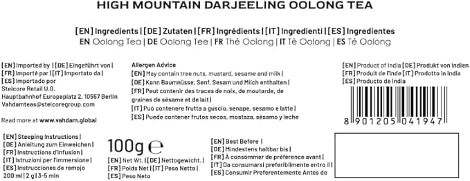 VAHDAM, High Mountain Oolong Tea Leaves From Himalayas (50+ Cups, 3.53oz) Strong & Robust Oolong Tea | High Elevation Grown | Vacuum Sealed | Brew Hot, Iced, Kombucha Tea | Loose Leaf Tea