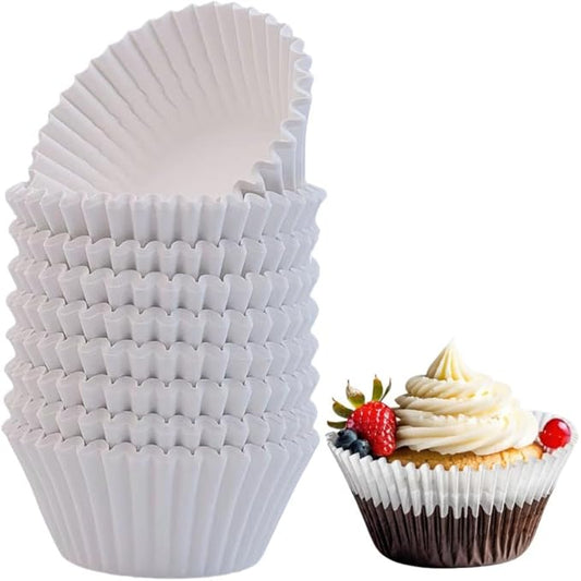 200pcs White Standard Cupcake Liners for Baking Cup, No Smell, Grease-proof Muffin Liners, Standard Size Cupcake Cups for Party, Wedding, Birthday