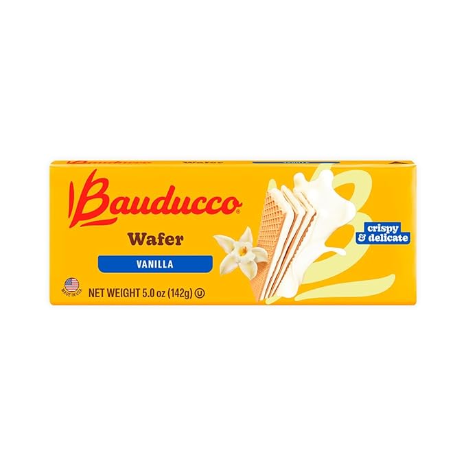 Bauducco Wafer Cookies Neapolitan Flavors Bundle - Vanilla, Chocolate, and Strawberry, 5.0 oz each flavor (Pack of 3)
