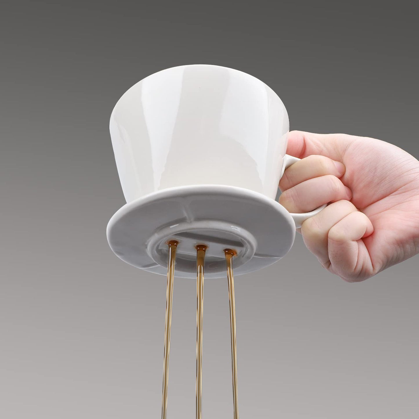 Segarty Pour Over Coffee Maker, Single Cup White Ceramic Coffee Dripper, Size No.2 Reusable Filter