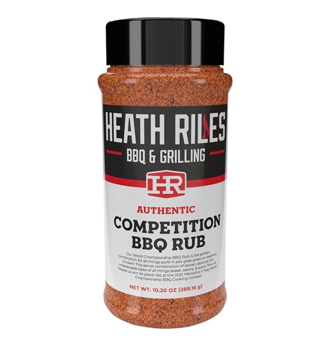 Heath Riles BBQ Rub - Competition Seasoning, Champion Pitmaster Recipe, Legendary BBQ Rubs For Smoking & Grilling, 70+ BBQ Championships, 10.20 oz.