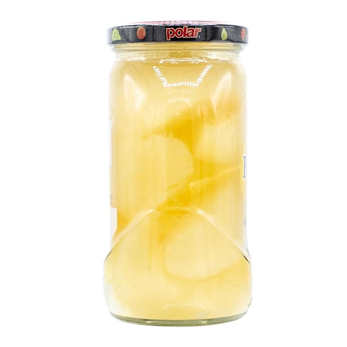 MW Polar Snow Pear Slices in Light Syrup, glass jar 20oz (Pack of 6)