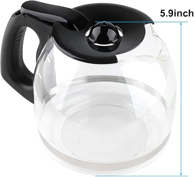 Replacement Parts Universal 12-Cup Glass Carafe, Compatible with Mr. Coffee竊똕umbeam竊똎ster Coffee Makers