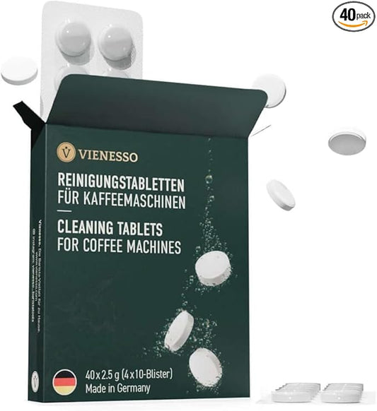 Cleaning tablets for fully automatic coffee machines - Highly effective tablets for all coffee machines e.g. Miele, Breville, Nespresso I environmentally friendly cleaner