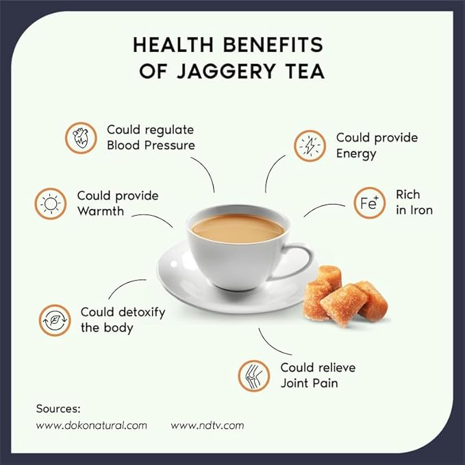 FOODIA Jaggery Kadak GOLD Tea | 3 in 1 Premium Readymix with Jaggery & Strong Tea Powder | 400gm