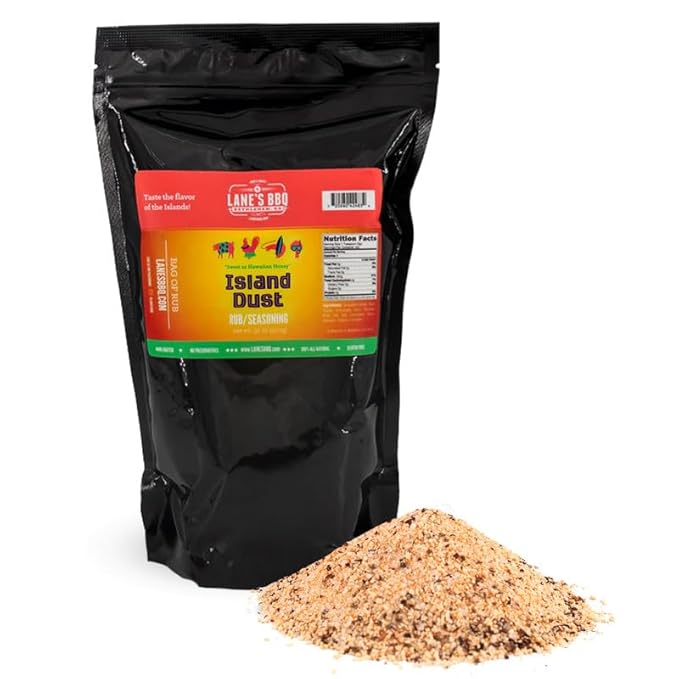Lane's Island Dust Rub Alaea Hawaiian Sea Salt Seasoning Salt, All-Natural Hawaiian Alea Red Sea Salt Spice for Seafood & Meat, Made in USA, 2 Lbs