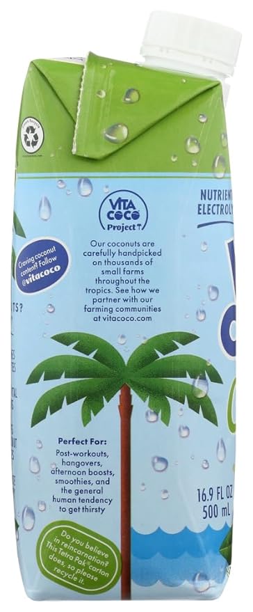 Vita Coco Coconut Water, Pineapple, 16.9 Fl Oz