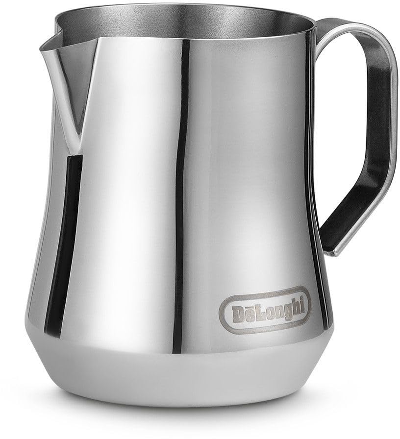 De'Longhi DLSC060 Milk Frothing Jug, 12 oz, Stainless Steel