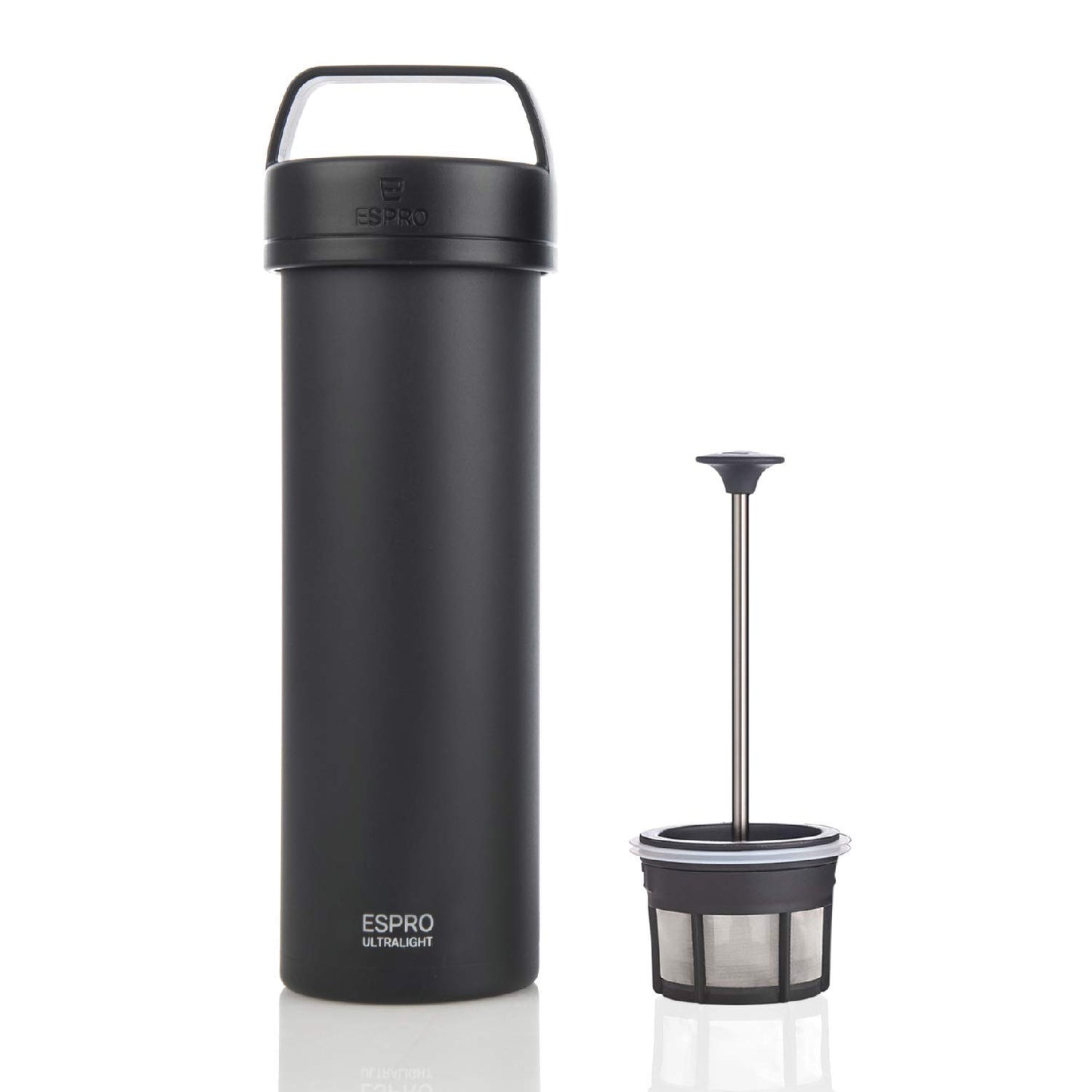 ESPRO Go P0 Ultralight French Press Coffee Maker for Travel, Vacuum Insulated Stainless Steel, 16