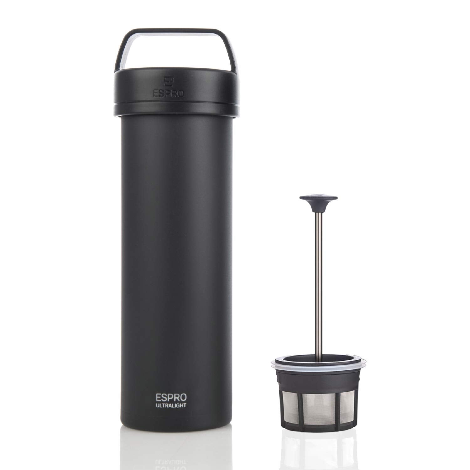 ESPRO Go P0 Ultralight French Press Coffee Maker for Travel, Vacuum Insulated Stainless Steel, 16