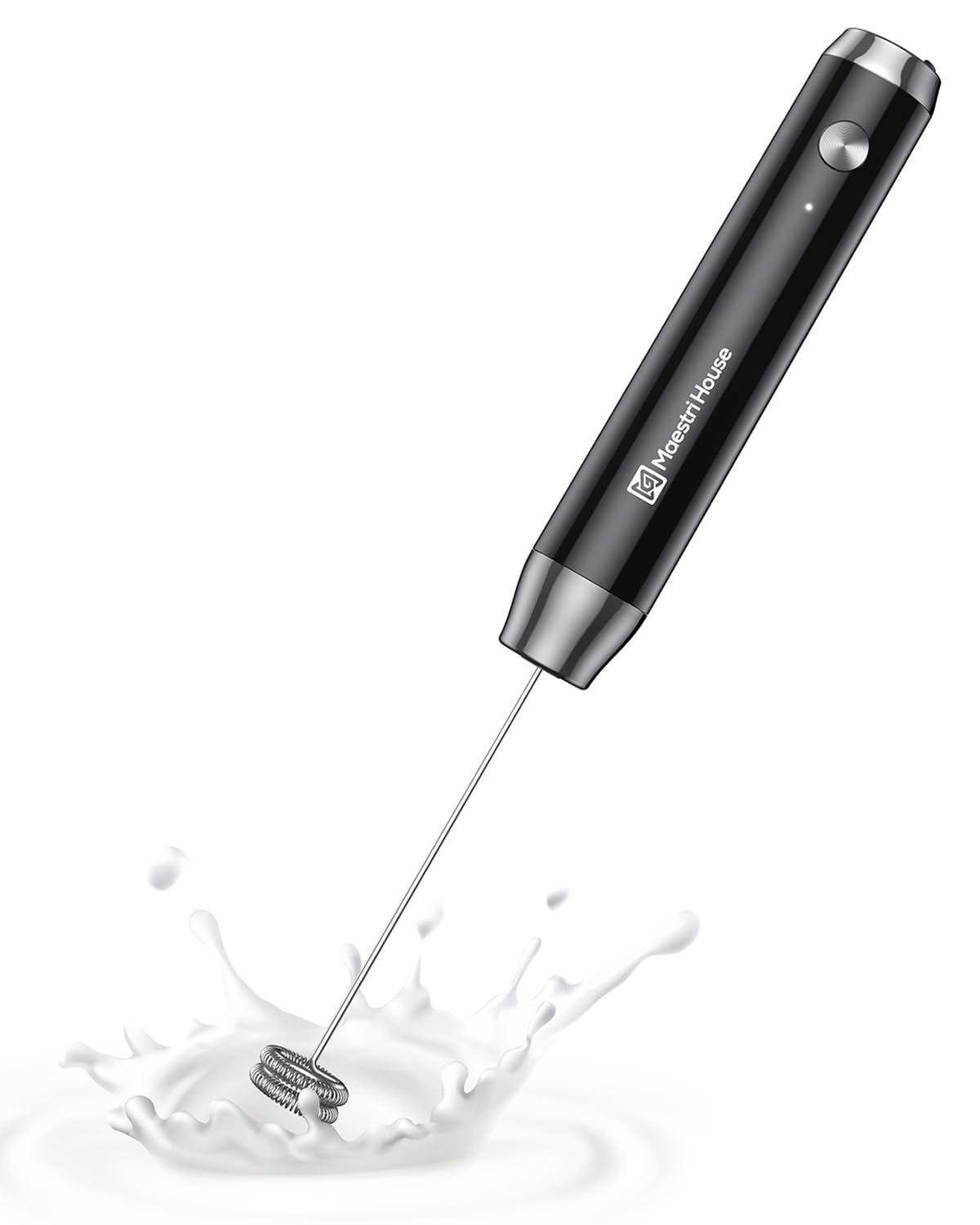 Maestri House LunaFro Lite Rechargeable Milk Frother,Detachable Whisk