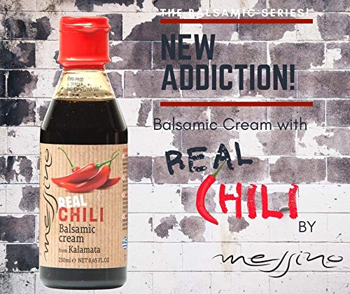 Messino Real Chili Balsamic Vinegar Glaze imported from Greece, 250 ml