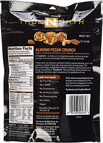 True North Almond Pecan Crunch Nut Clusters | 5 oz Per Bag | 2 Pack