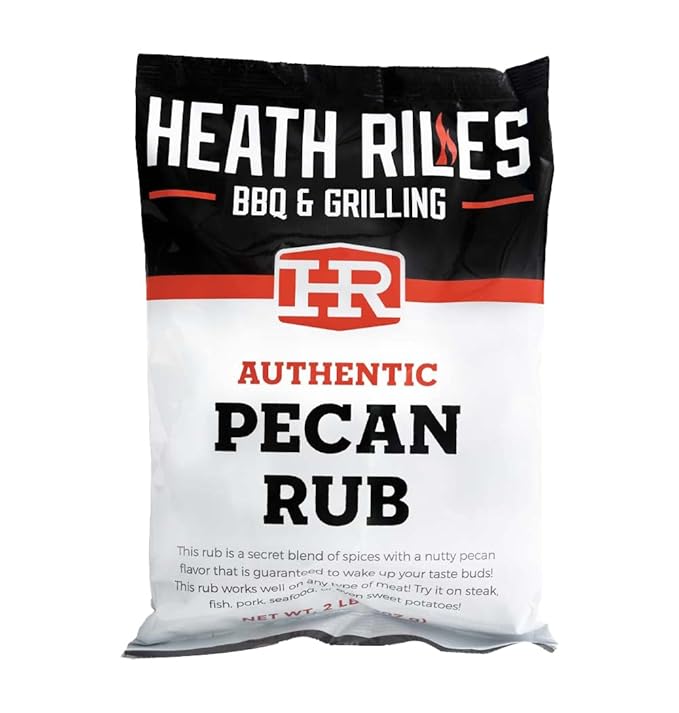 Heath Riles BBQ Rub - Pecan Seasoning, Champion Pitmaster Recipe, Legendary Rubs For Smoking & Grilling, 70+ BBQ Championships, 2 lb./32 oz.