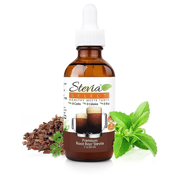 Stevia Select Root Beer Flavored Liquid Stevia ??Zero Calorie Coffee, Tea, Drink & Baking Sweetener, All-Natural, No Erythritol, Keto-Friendly Sugar Alternative, 300 Servings ??2 Oz (1 Pack)