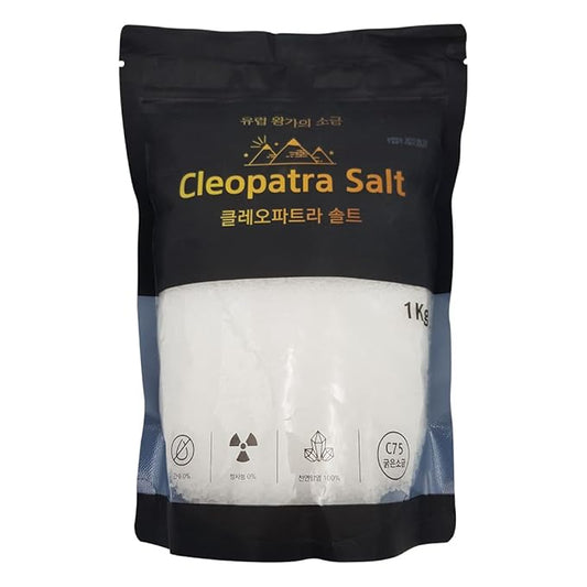 Cleopatra Salt, Premium Crystal Rock Salt, No Bitter yet Subtle Sweetenss, Suitable for Long-term Storage, With Zipper at the Top, 35.27 oz (One Size, Coarse Grain)