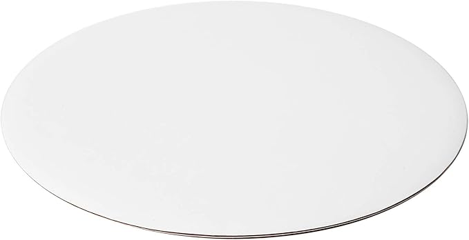 ONE MORE [25pcs] 12" White Cakeboard Round,Disposable Cake Circle Base Boards Cake Cardboard Pizza Plate platter 12 inch,Pack of 25