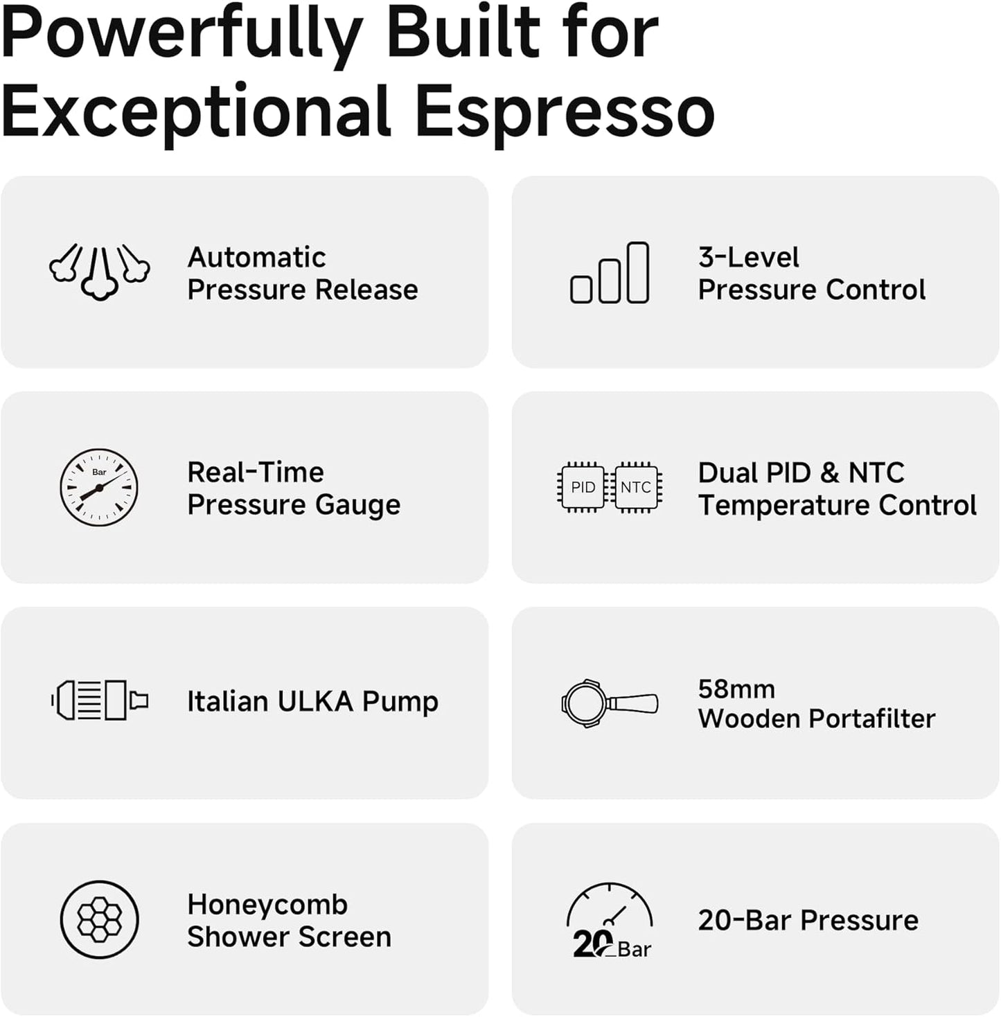 HiBREW H10Plus Programmable Espresso Machine – 20 Bar Pressure, 58mm Stainless Steel Portafilter, Adjustable Temp & Volume, Milk Frother Steam Wand, Professional Home Barista Coffee Maker