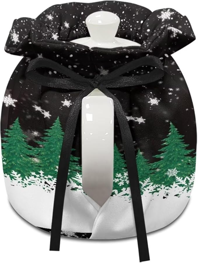 Cute Snowman Tea Cozy for Teapot Insulated for Christmas Keep Warm Tea Kettle Dust Cover for Kitchen Home Decor Cotton Tea Cup Warmer Cozy Tea Pot Cover for Gifts Mom, Wife, Friends