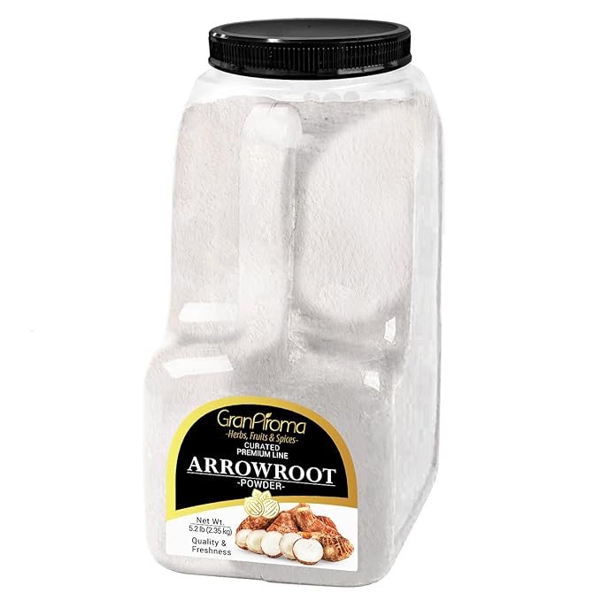 GranAroma Arrowroot Powder, 5.2 lb, Cooking & Baking, Natural Thickener, Versatile Powder